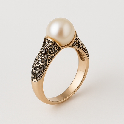 Vintage Pearl Golden Ring | Last day 80% off!