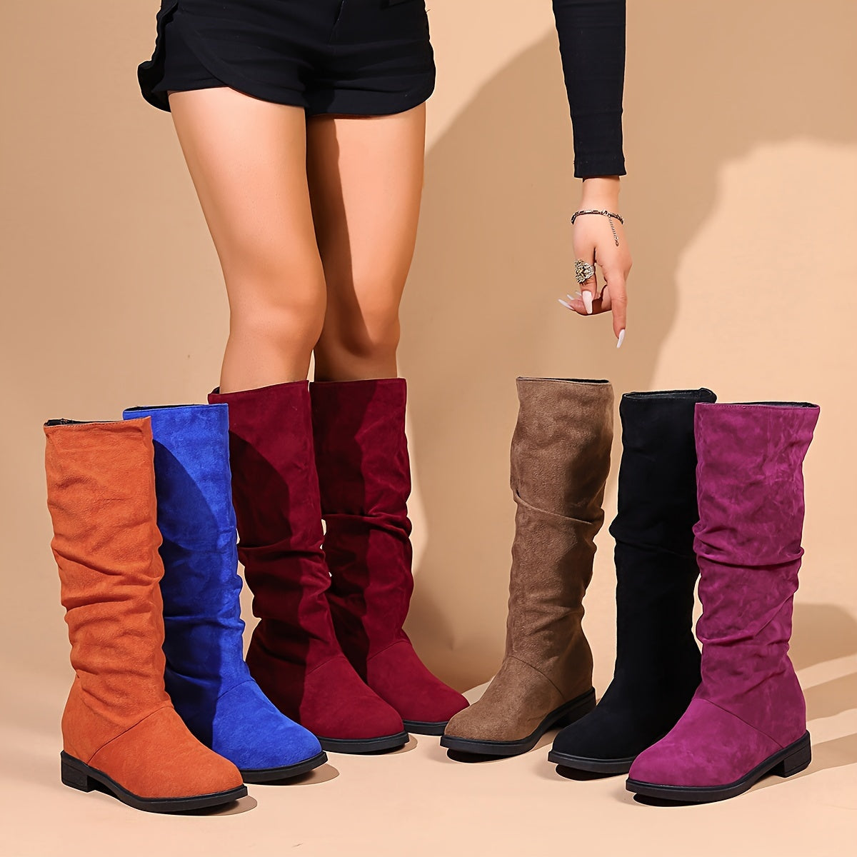 Women's Slouchy Mid Calf Boots | Last Day 80% Off!