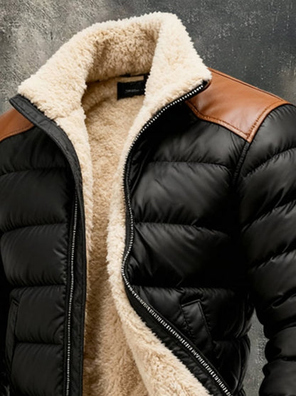 Men's Retro Warm Colour Block Outdoor Jacket Cotton Jacket | Last Day 80% Off!