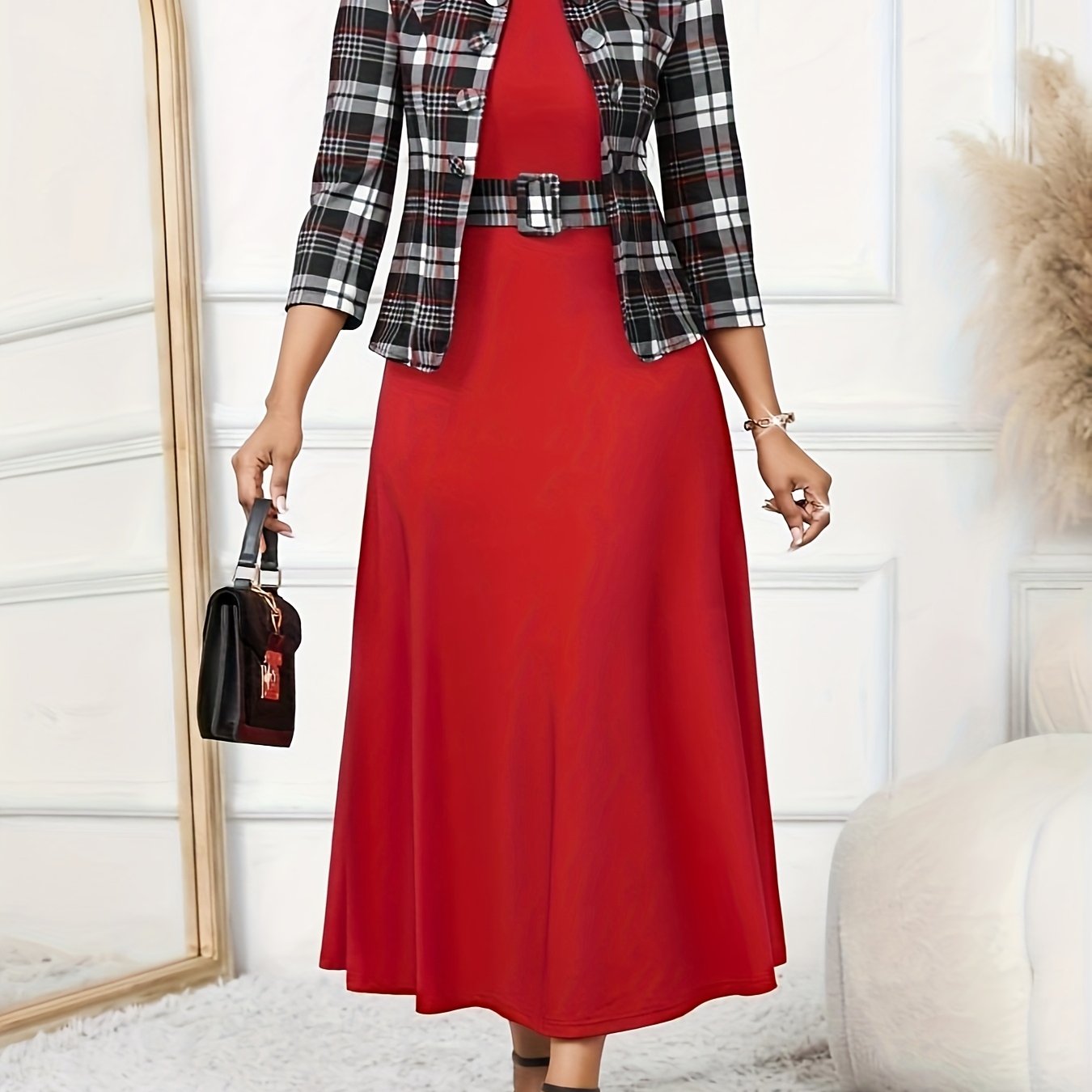 Amelie Lane | Printed Belted Two-Piece Set | Last Day 80% Off!