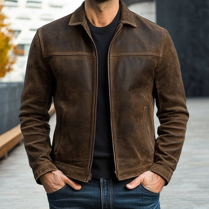 Men's Classic Fashion Zipper Leather Jacket | Last day 80% off!