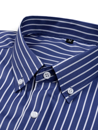 Long Sleeve Stripe Button Up Shirt | Last day 80% off!