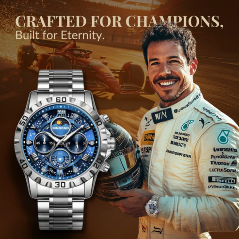 Luxury Chronograph Watch with Metal Band | Last day 80% off!