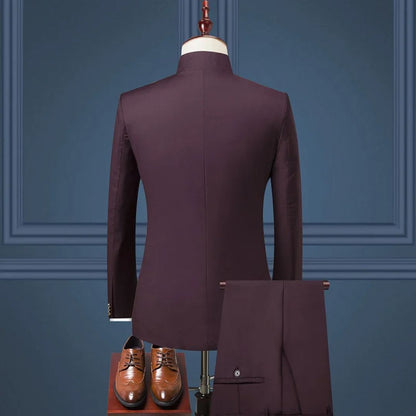 Men's Slim Fit 3-Piece Suit – Blazer, Waistcoat & Trousers Set Last Day 80% Off!