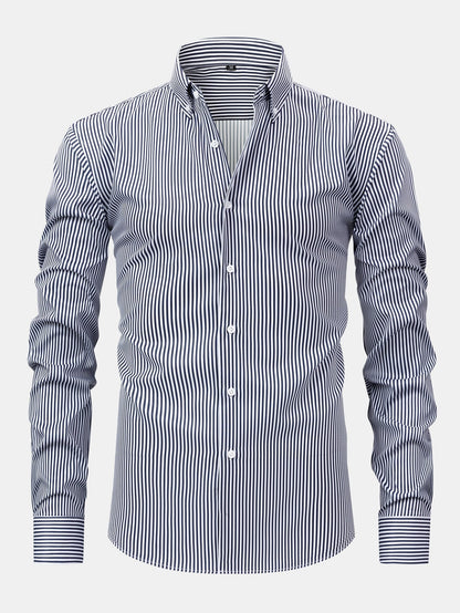 Long Sleeve Striped Shirt with Buttons | Last Day 80% Off!