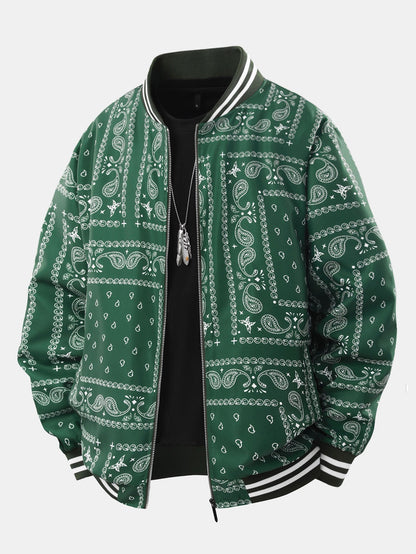 Baseball jacket with paisley print | Last day 80% off!