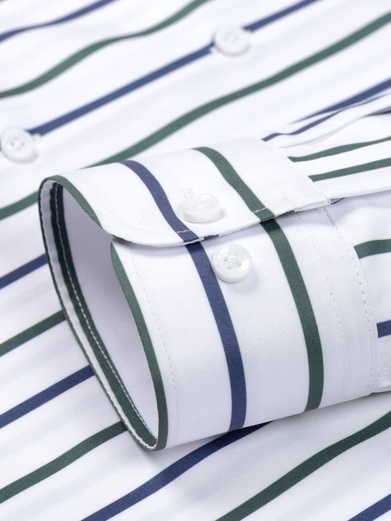 Shirt with long sleeves, stripes, and buttons & slim fit tapered trousers | Last day 80% off!