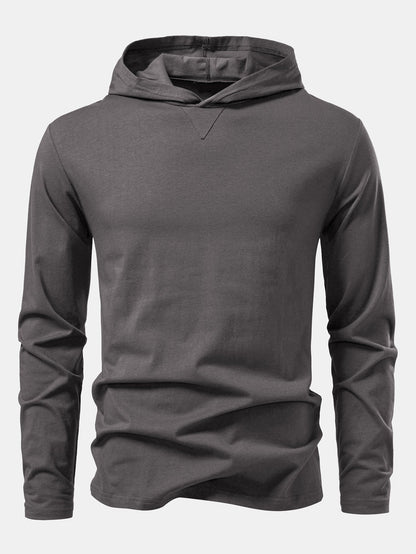 Long Sleeve Cotton Hoodie T-Shirt | Last day 80% off!