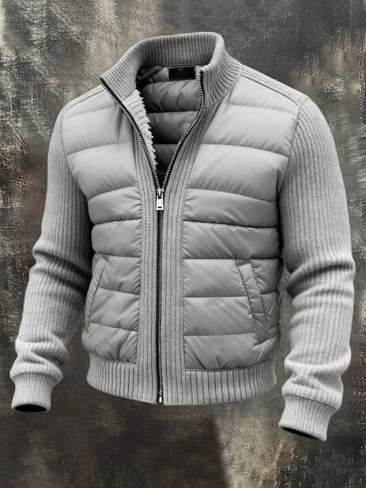 Vintage knitted patchwork outdoor jacket for men, cotton jacket | Last Day 80% Off!