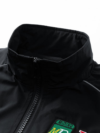 Relaxed Fit Embroidered Racing Jacket | Last day 80% off!