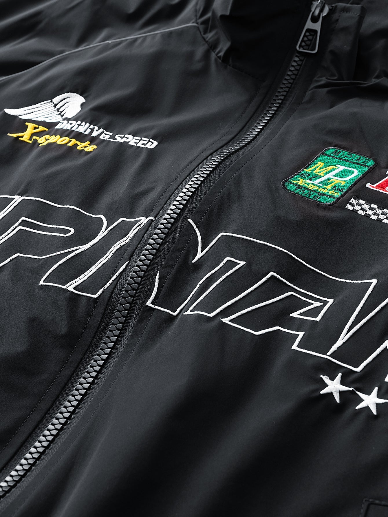 Relaxed Fit Embroidered Racing Jacket | Last day 80% off!