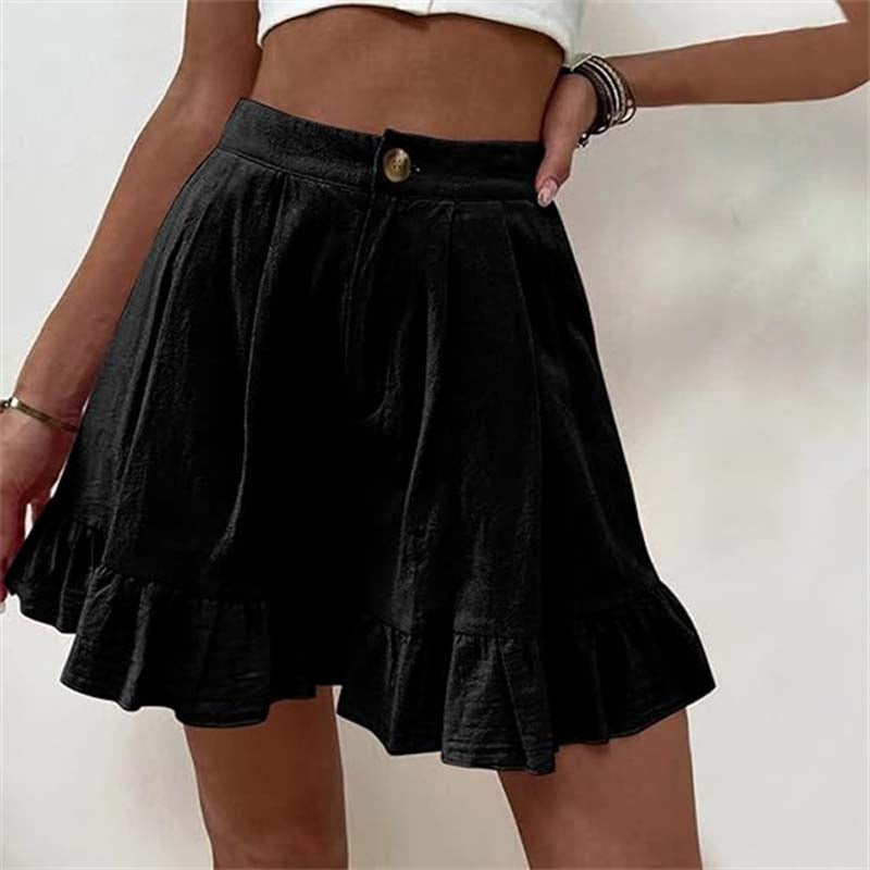 Kissha™ - Flowing Ruffle Hem Shorts | Last Day 80% Off!