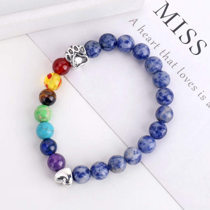 Rainbow Bridge Memorial Bracelet – 7 Chakra Bead Gift for Pet Loss | Last Day 80% Off!