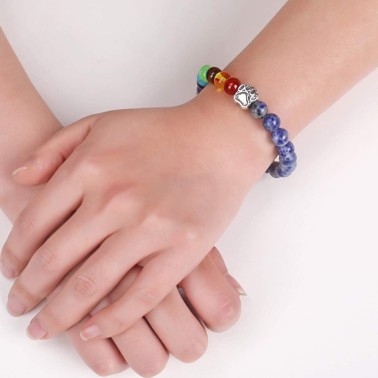 Rainbow Bridge Memorial Bracelet – 7 Chakra Bead Gift for Pet Loss | Last Day 80% Off!