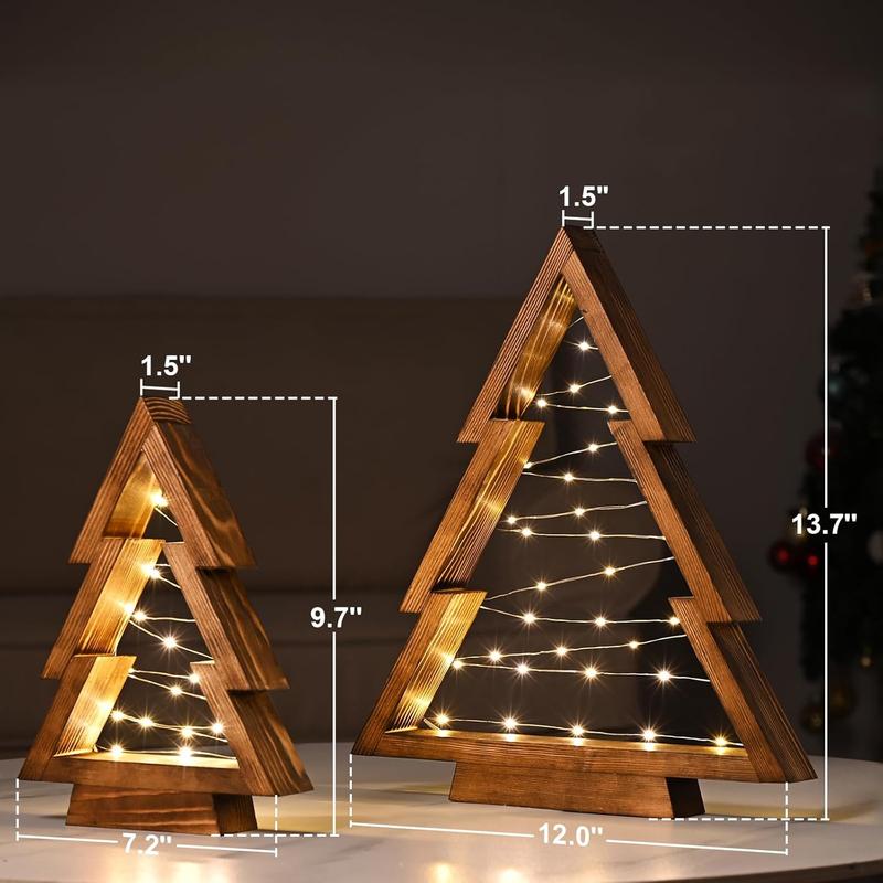 MerryGlow™ Trees - Wooden Lighted Christmas Trees | Last Day 80% Off!