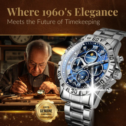 Luxury Chronograph Watch with Metal Band | Last day 80% off!