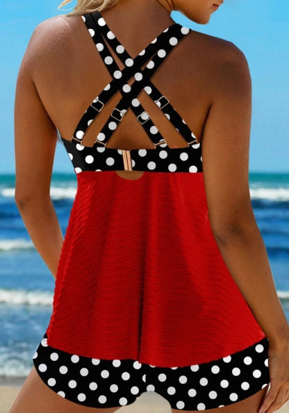 Ana – White Tankini with Polkadots | Last Day 80% Off!