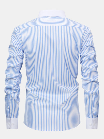 Non-Iron Striped Winchester Shirt & Slim Fit Tapered Trousers | Last day 80% off!