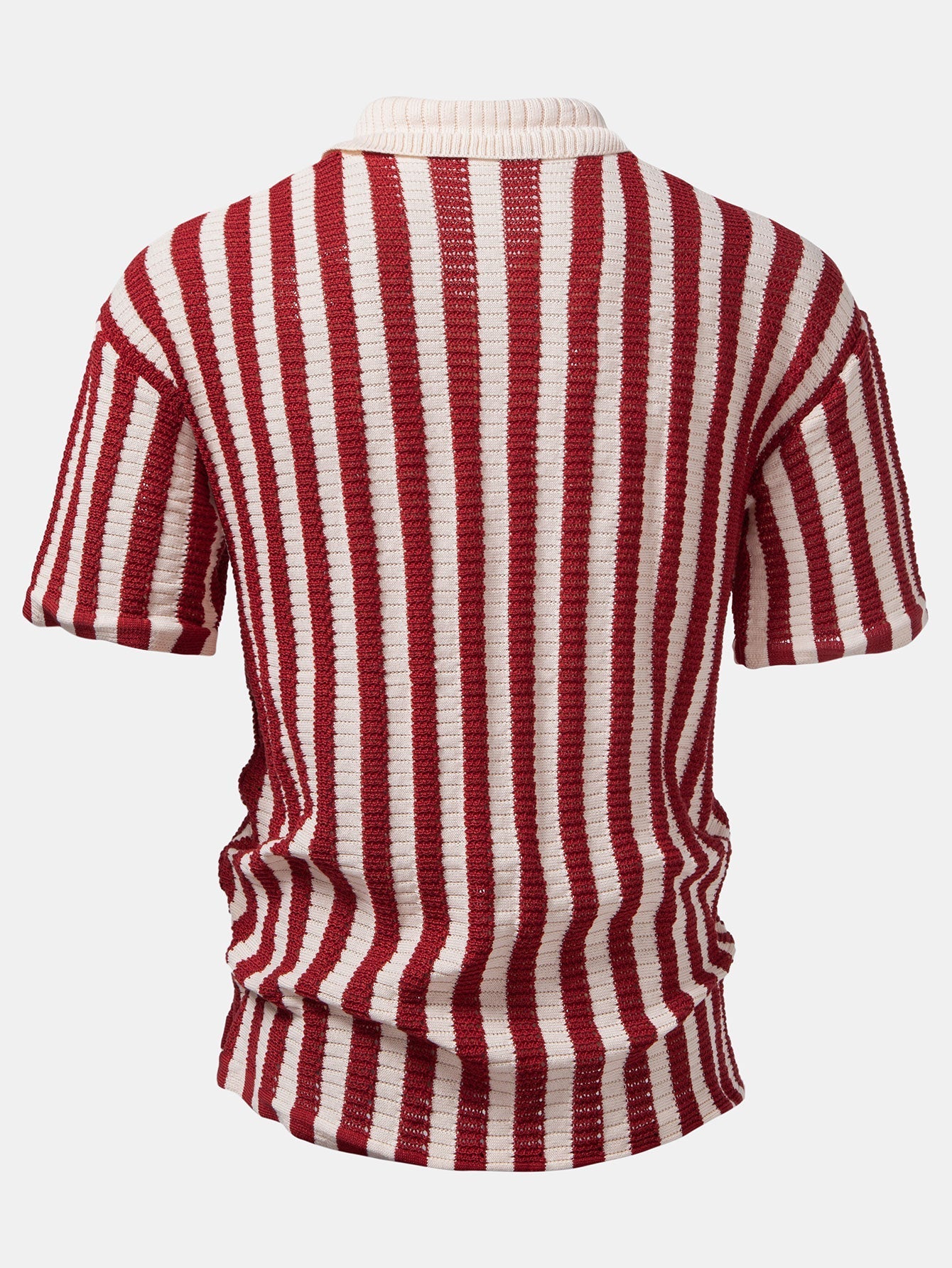 Shirt with drop shoulders and crochet stripes & linen trousers with straight legs | Last day 80% off!