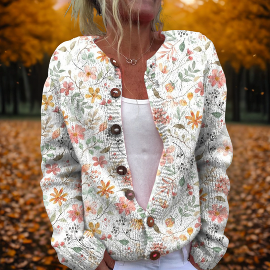 Grace | Flowers Print Cardigan | Last Day 80% Off!