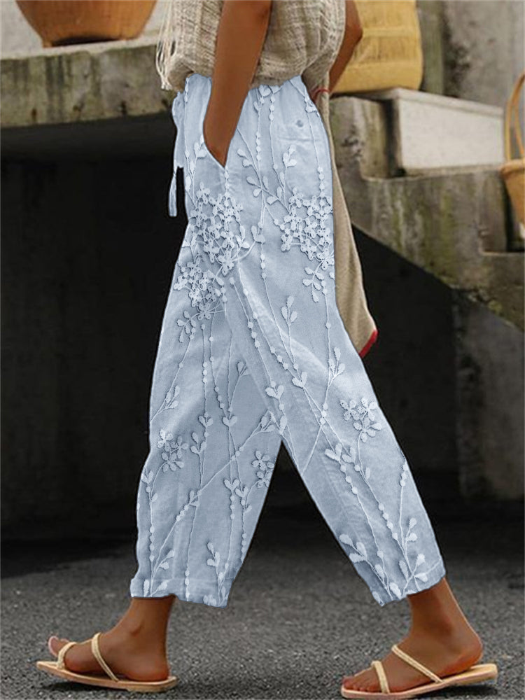 Aviora - Vine Printed Trousers | Last Day 80% Off!