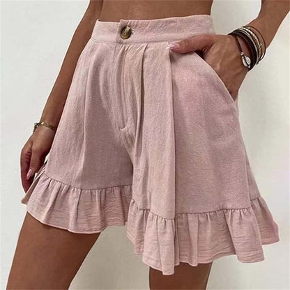 Kissha™ - Flowing Ruffle Hem Shorts | Last Day 80% Off!