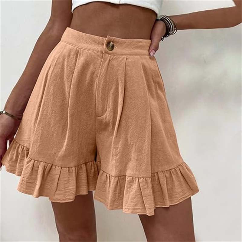 Kissha™ - Flowing Ruffle Hem Shorts | Last Day 80% Off!