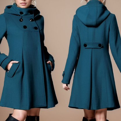 Solvara™ - Elegant Jacket with Double Pockets and Hood | Last Day 80% Off!