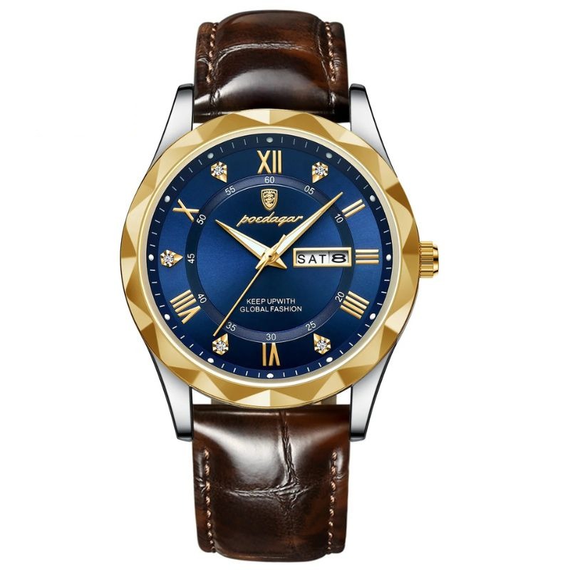 Luxury Leather Strap Quartz Watch | Last day 80% off!