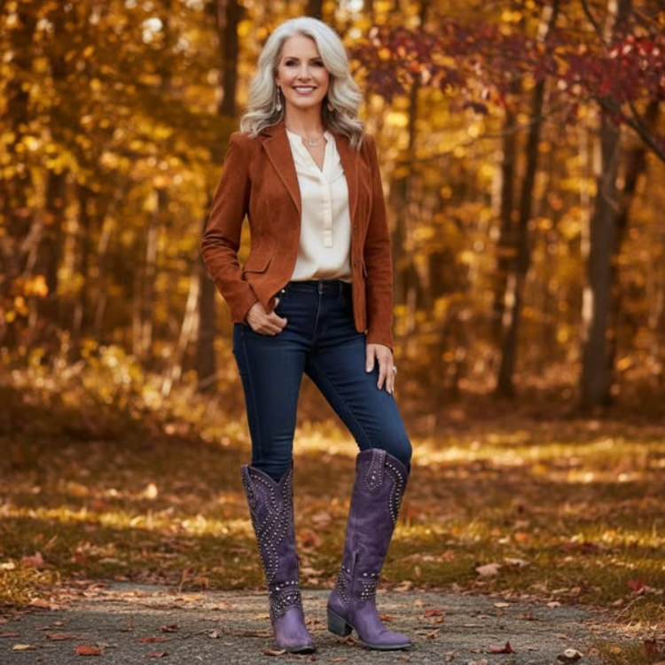 Mary | Western Knee-High Boots | Last Day 80% Off!