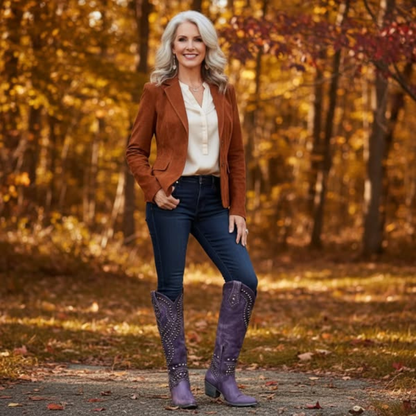Mary | Western Knee-High Boots | Last Day 80% Off!