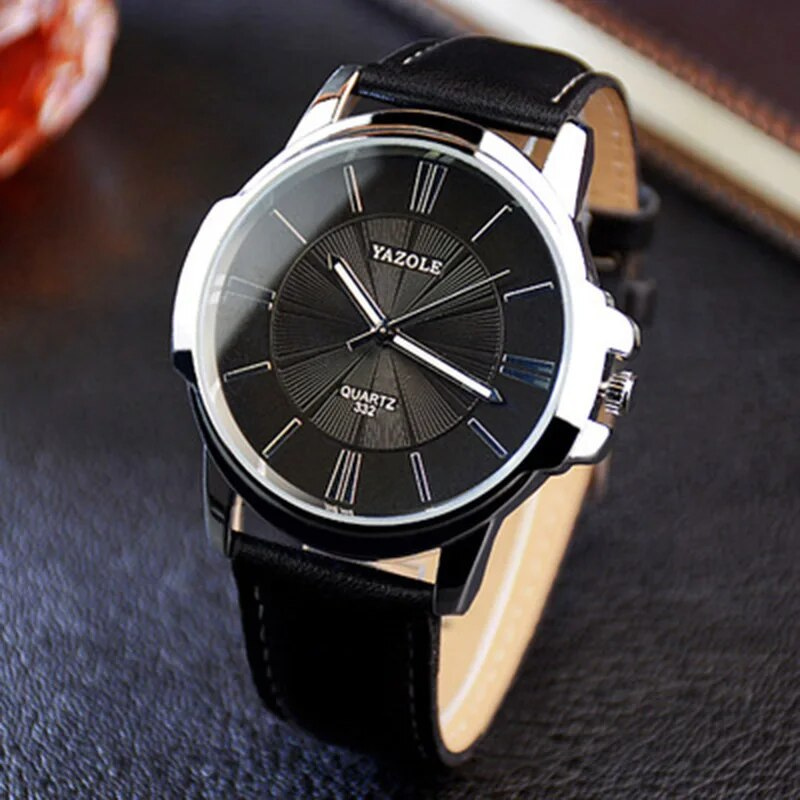 Luxurious Blue Glass Leather Watch™ - Wilson | Last Day 80% Off!