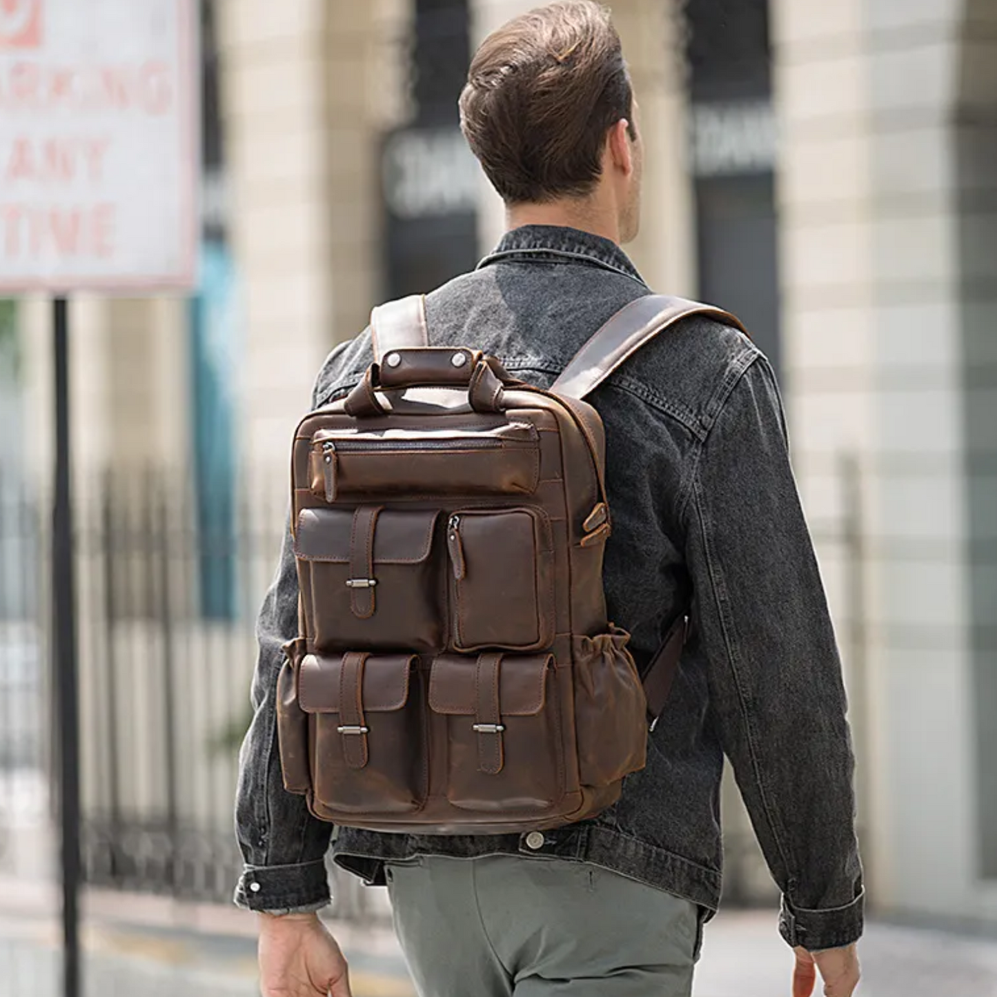 Kevin - Horse Leather Laptop Backpack | Last day 80% off!