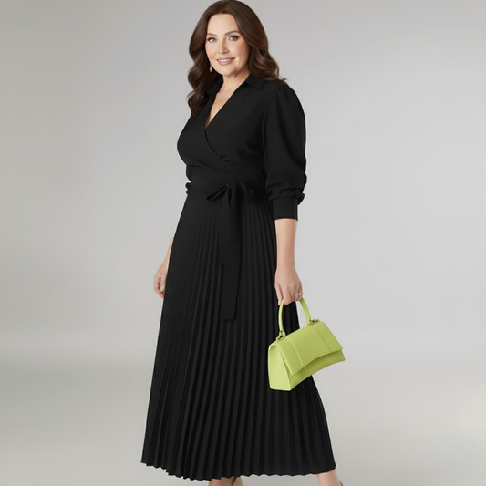 Evelina | Soft Pleated Midi Dress | Last Day 80% Off!