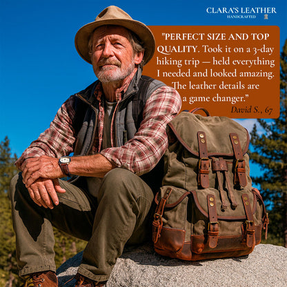 John - Heavy-Duty Canvas Hiking Backpack | Last day 80% off!