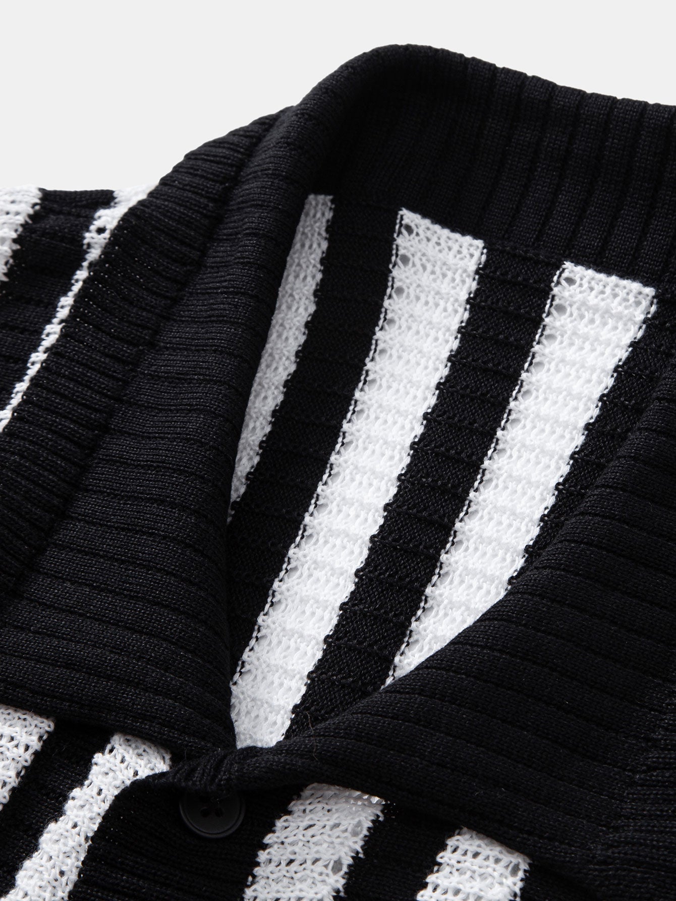 Shirt with drop shoulders and crochet stripes & linen trousers with straight legs | Last day 80% off!