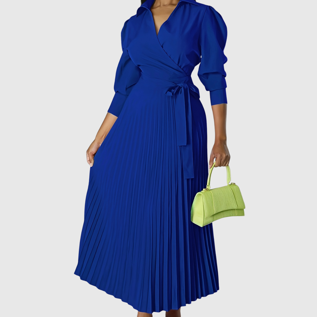 Evelina | Soft Pleated Midi Dress | Last Day 80% Off!