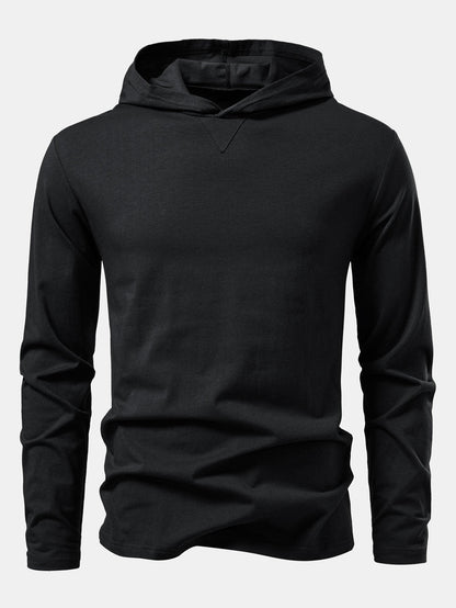 Long Sleeve Cotton Hoodie T-Shirt | Last day 80% off!