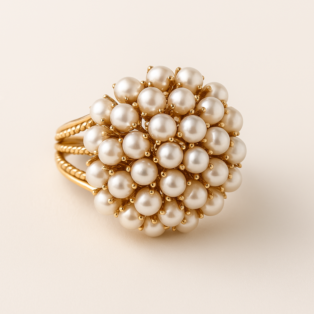 Inlaid Pearls Ring | Last day 80% off!