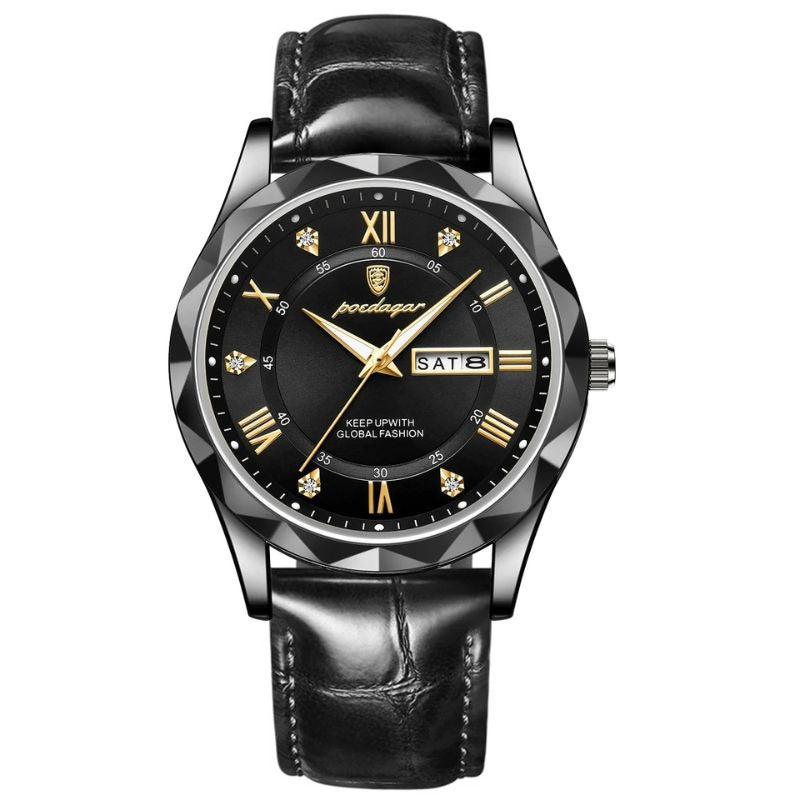 Luxury Leather Strap Quartz Watch | Last day 80% off!