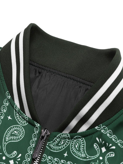 Baseball jacket with paisley print | Last day 80% off!