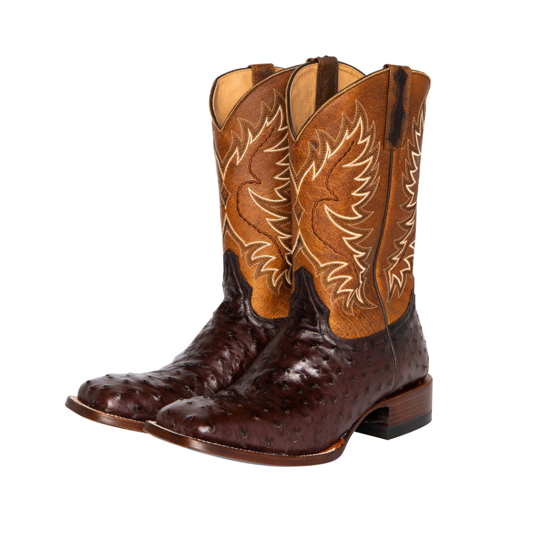 Gustav | Mid-calf Embroidered Leather Boots | Last day 80% off!