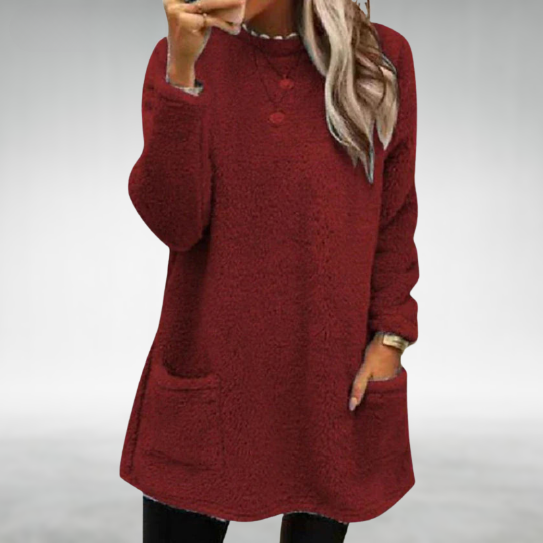 Nora | Fleece Sweater with Pockets | Last Day 80% Off!