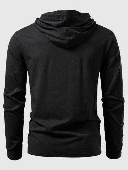 Long Sleeve Cotton Hoodie T-Shirt | Last day 80% off!