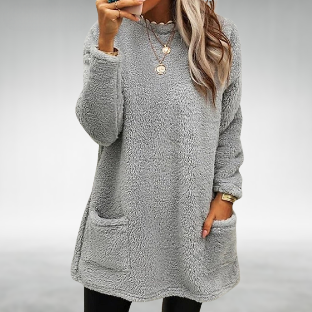 Nora | Fleece Sweater with Pockets | Last Day 80% Off!