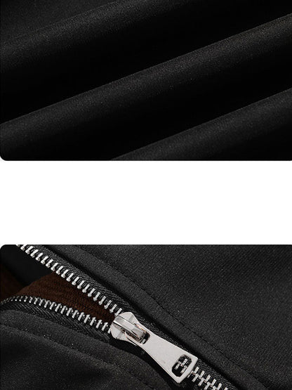 Relaxed fit contrast corduroy bomber jacket with removable hood | Last day 80% off!