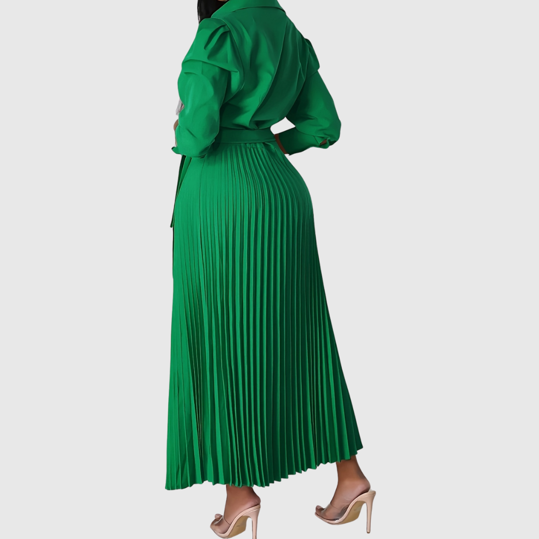 Evelina | Soft Pleated Midi Dress | Last Day 80% Off!