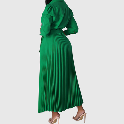 Evelina | Soft Pleated Midi Dress | Last Day 80% Off!