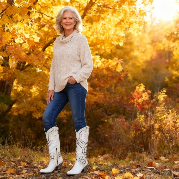 Mary | Western Knee-High Boots | Last Day 80% Off!