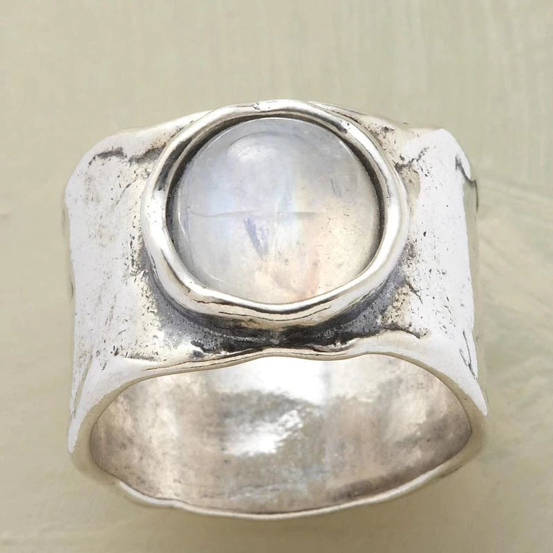 Luminous Moonstone Silver Ring | Last Day 80% Off!